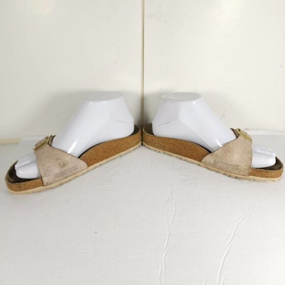 Birkenstock Women's Madrid EU 38 US 7 Light Pink Birko-Flor Slide Sandals Shoes - Picture 5 of 14